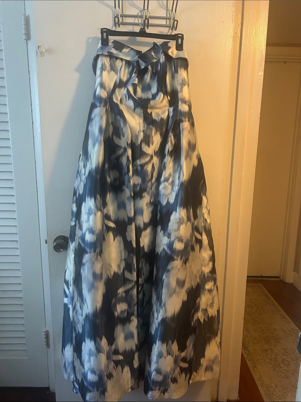 Strapless formal winter gown